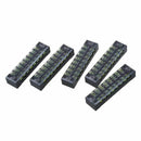 5 Pcs 600V 15A 8 Positions 8P Dual Rows Covered Barrier Screw Terminal Bloc J5G1