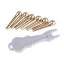 6pcs Brass Premium Bridge Pins Set For Acoustic Guitar Turned String Pegs KQ FT