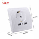 1.5A Wall Charger Adapter Board Dual USB EU Plug Wall Socket Power Outlet Panel