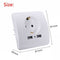 1.5A Wall Charger Adapter Board Dual USB EU Plug Wall Socket Power Outlet Panel