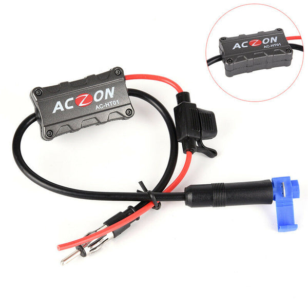 Universal Automobile Car FM/AM Radio Stereo Antenna Signal Amplifier Booster FT