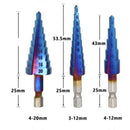3Pcs Hss 1/4 Hex Shank Blue Coated Step Drill Bit Cutting Tool Smoother Dri S9E1