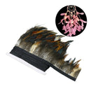 2Yds 12-16cm Natural Rooster Feather Fringe Trim Ribbon Trimmings for DIY Sewing