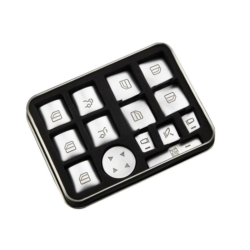 14pcs Window Glass Switch Button Cover Trim for Mercedes-Benz GLA E Class SN9F