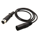 4 pin XLR Male to XLR FEMALE Power Cable Cord 1M for DSLR Camera Photograph