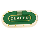 Metal Oval Poker Dealer Button Poker Chip Pressing Poker Card Guard Protection