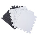 10 Piece Eva Foam Puzzle Exercise Mat Interlocking Floor Tiles -- White and