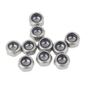 10Pcs M5 Stainless Steel A2 Nylon Collar Insert Self-lock Nuts Bolts Screws