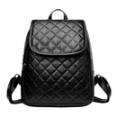 Women Plaid Leather Backpacks Casual Teen Girls School Travel Shoulder Bags