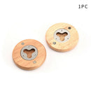 Manual Restaurant DIY Wooden Anti Slip Labor Saving Round Shape Bottle Opener