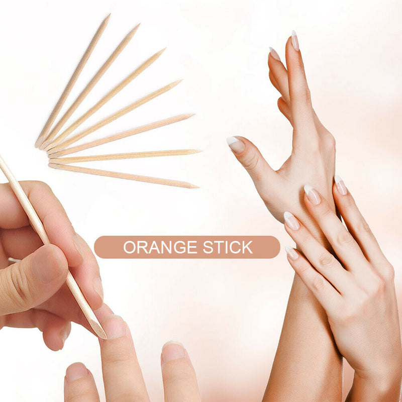 100pcs Multifunction Nail Art Tool Wooden Stick Kit for Cleaning Cuticle