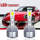 2x High Power 900W 135000LM H7 COB LED Headlight Kit Low Beam 6500K White