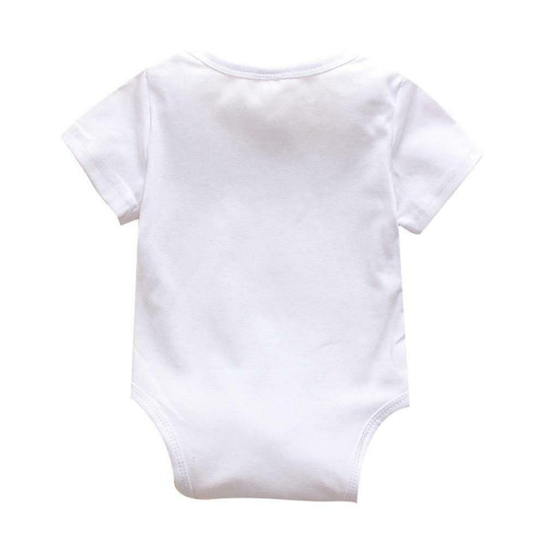 Summer Short Sleeve Baby Bone Print Romper O-neck Solid Jumpsuit (3-6M) A#S