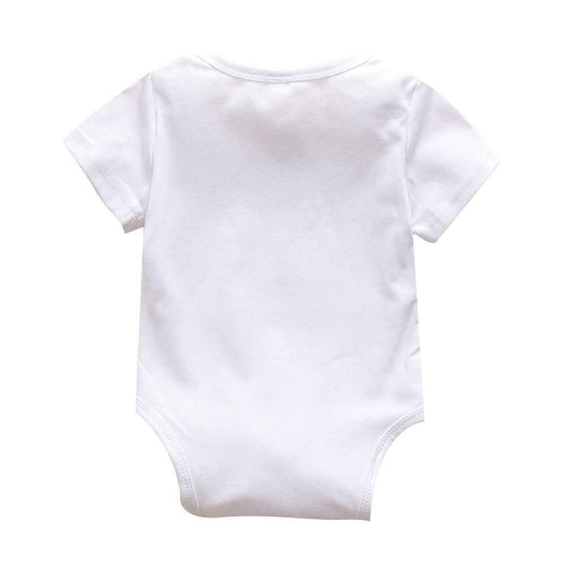Summer Short Sleeve Baby Bone Print Romper O-neck Solid Jumpsuit (3-6M) A