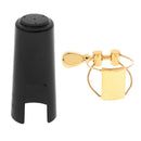 2x Metal Soprano Saxophone Mouthpiece Ligature&Cap for Saxophone Accessories