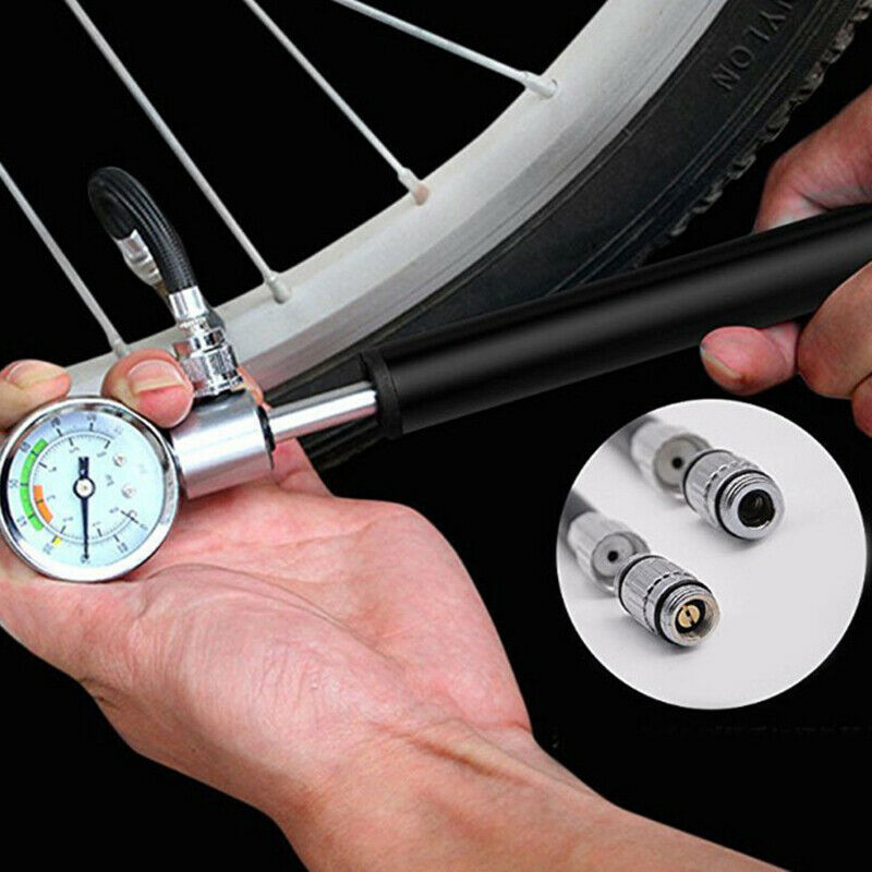 Bicycle Pump With Pressure Gauge Hand Cycling Pump PrS Ew