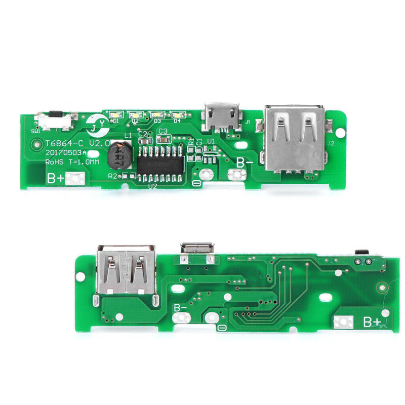USB 2A 5V  Mobile Phone Power Bank Charger PCB Board Module For 18650 Battery