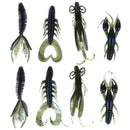 20pcs Soft Worm Shrimp Sea Fishing Lures Tackle crayfish Crankbaits OZ