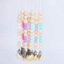 Baby Pacifier Clip Chain Wooden Beads Dummy Clip Safe Teething Chain Baby T T1X4