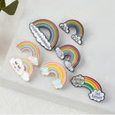 Cartoon Rainbow And Clouds Cute Brooch Enamel Enamel Pins Metal Colorful Na