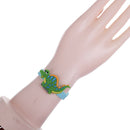 6Pcs Bracelet keychain mini dinosaur rubber wristband dinosaur keychain O2