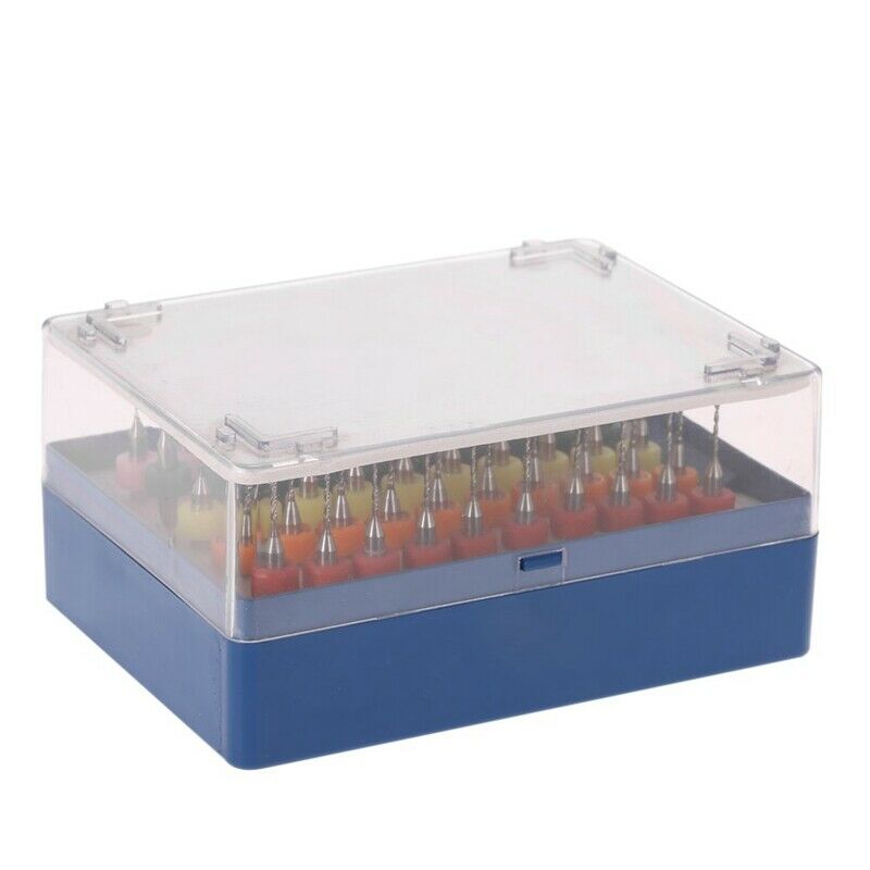 50 Pcs Mini Drill Bit In Protective Box, Pcb Bit Bit Set 0.5 + 0.6 + 0.7 +  G8A7
