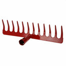 Metal 12 Tine Hand Cultivator Rake Tool Head Red