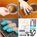 66x Guitar Partial Kits ,String Winder,Bridge Pins,Pin Puller,Finger Protect