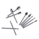 10pcs 1/8 Inch Shank Milling Rotary File Burrs Bit Set Wood Carving Rasps jvJC~ï¼ˆ