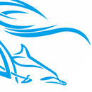 1 Pair Car Stickers Dolphin Totem PVC Vinyl Auto Body Side Decals Graphic