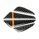 4x Tri Color Stripe Carbon Fiber Door Edge Anti-collision Strips for Audi