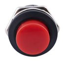 10 momentary push button switch OFF-(ON) 16mm red