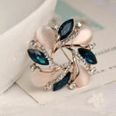Handmade Brooches Pin Fashion Crystal Bauhinia Brooch Shape For Women Dress J6U9