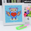 DIY Full Drill Diamond Painting Cartoon Bird Handmade Embroidery w/ Frame