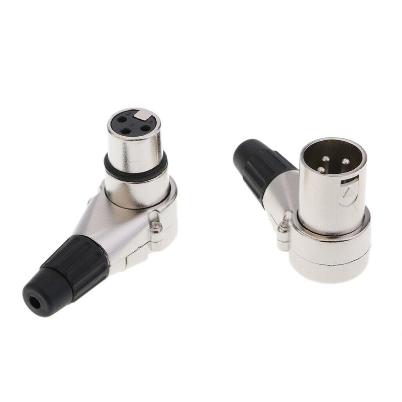 1 Paired Male And Female XLR Connectors Plug C13-C14 Bend Right
