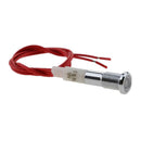12V 6mm LED Indicator Singal Light Bulb with Wrie for Car Truck Boat White