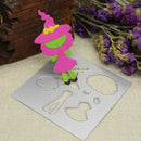 Cute Witch Puzzle Cutting Dies Stencil Embossing DIY Scrapbook Album Craft