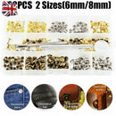 180 Set Leather Rivets Double Cap Rivet Tubular Metal with Tool Studs Fixin H8M4