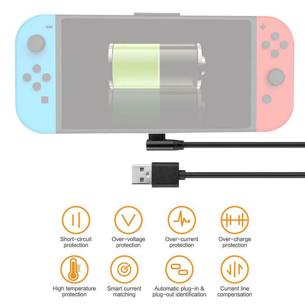 1.5m AC 100-240V Type-C Charge Cable Cord Fit for Nintend Switch Game Console