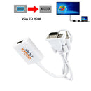 VGA Male To HDMI Output 1080P HD+ Audio TV AV HDTV Video Cable Converter Adap R