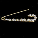 Golden Crystal Rhinestone Bowknot Hat Clothes Scarf Shawl Safety Pin Brooch