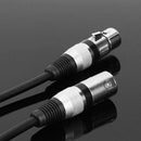 5.9ft DMX Stage DJ Cable  XLR 3Pin Male to Female Connector Wire (Black) A