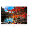 5D Fall Leaves Lake DIY Diamond Embroidery Painting Full Drill Cross Stitch