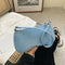 Women Totes Bags Alligator PU Elegant Shopping Shoulder Handbag (Blue)