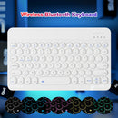 Portable Bluetooth 3.0 Keyboard Rechargeable PC Wireless Keypad (White) A