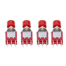 4 Pcs AC 250V 2A 120V 5A DPDT 2NO 2NC Momentary Push Button Switch D4O6