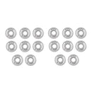 16Pcs 608RS Abec 9 Skateboard Bearing for Longboard Inline Hockey White