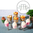 3 Step Tier Clear Clear Acrylic Retail Counter Display Riser Stand Half Moon