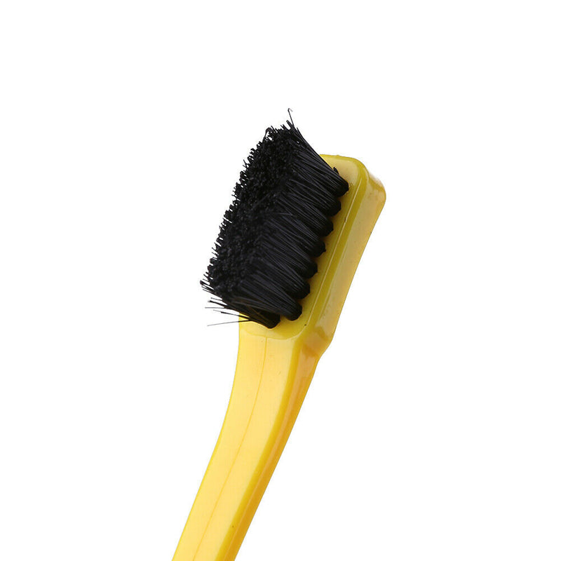 Beauty Double-sided Edge Control Hair Comb Eyebrow Brush Combs (Yellow) A