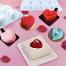 Diamond Heart Silicone Mold, 8 Cavities Non-stick Easy Release Heart Shaped Mold